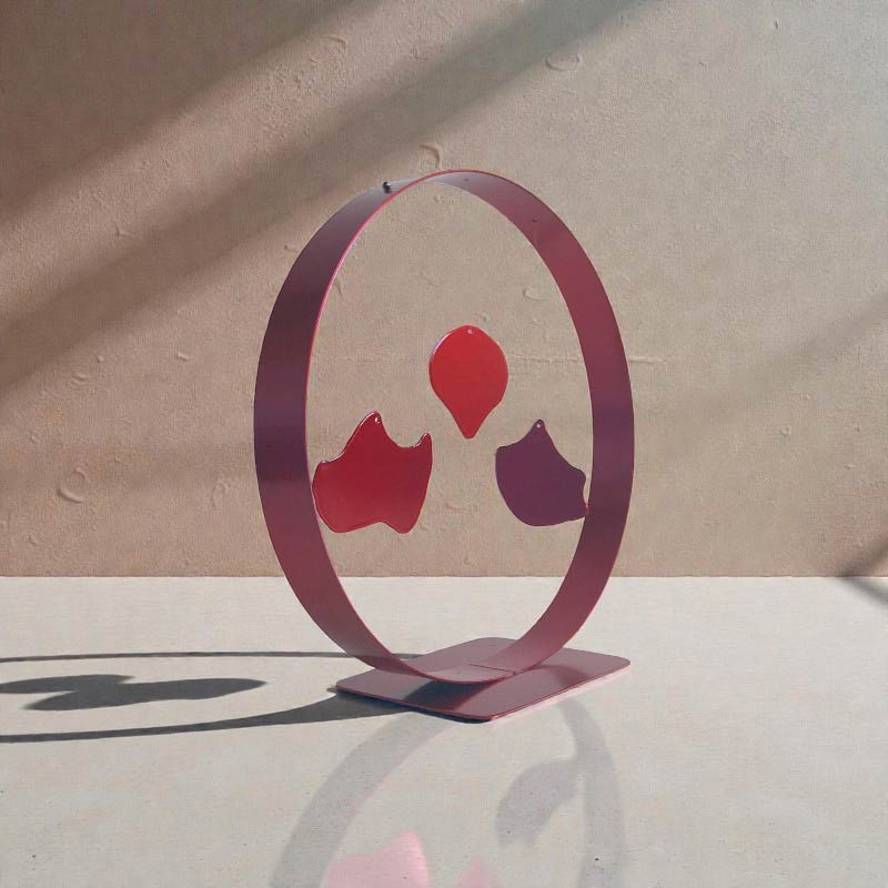 Mobile abstrait Helsinki rouge 21 cm ND-VIA25-MOBILE-HELSINKI-ROUGE dos