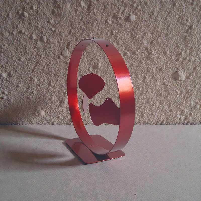 Mobile abstrait Helsinki rouge 21 cm ND-VIA25-MOBILE-HELSINKI-ROUGE face