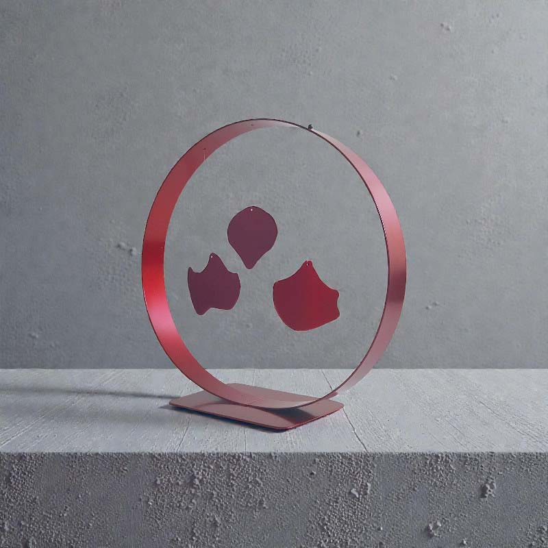 Mobile abstrait Helsinki rouge 21 cm ND-VIA25-MOBILE-HELSINKI-ROUGE naguradesign