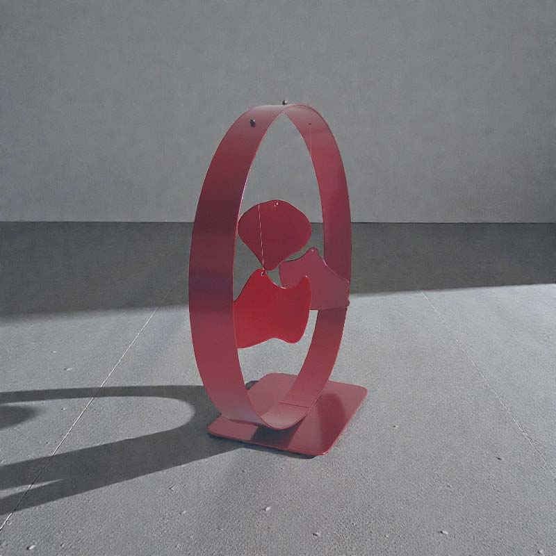 Mobile abstrait Helsinki rouge 21 cm ND-VIA25-MOBILE-HELSINKI-ROUGE profil
