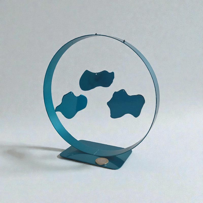 Mobile abstrait Helsinki turquoise 21 cm ND-VIA25-MOBILE-HELSINKI-TURQUOISE échelle