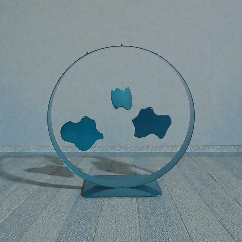 Mobile abstrait Helsinki turquoise 21 cm ND-VIA25-MOBILE-HELSINKI-TURQUOISE face