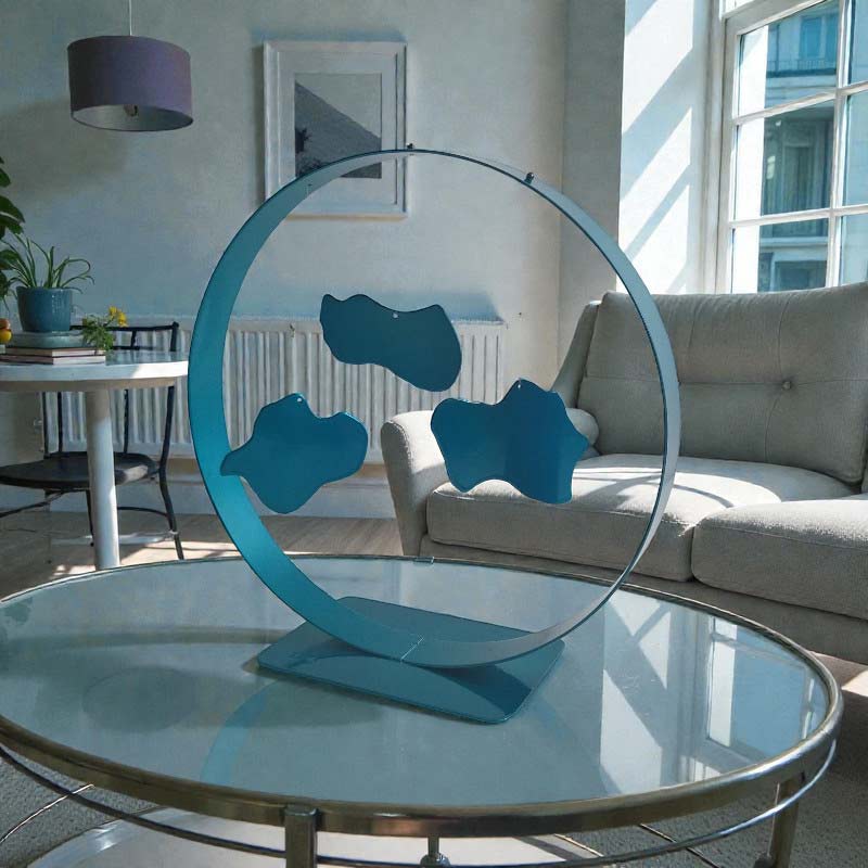 Mobile abstrait Helsinki turquoise 21 cm ND-VIA25-MOBILE-HELSINKI-TURQUOISE situation
