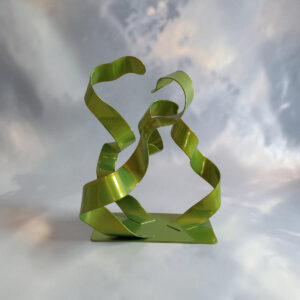 Sculpture abstraite anis 21 cm trois rubans ND-VIA25-3RUB-21CM-ANIS Naguradesign