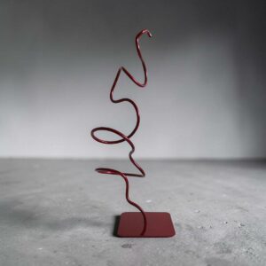 Sculpture abstraite Bergen rouge 46 cm ND-VIA-BERGEN-46CM-ROUGE naguradesign