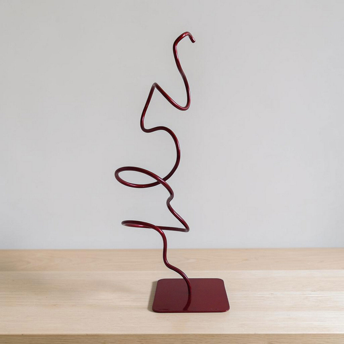 Sculpture abstraite Bergen rouge 46 cm ND-VIA-BERGEN-46CM-ROUGE profil