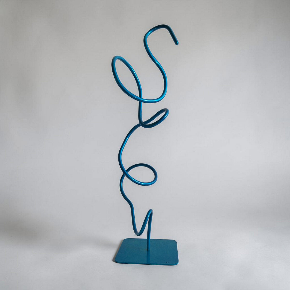 Sculpture abstraite Bergen turquoise 48 cm ND-VIA-BERGEN-48CM-TURQUOISE face
