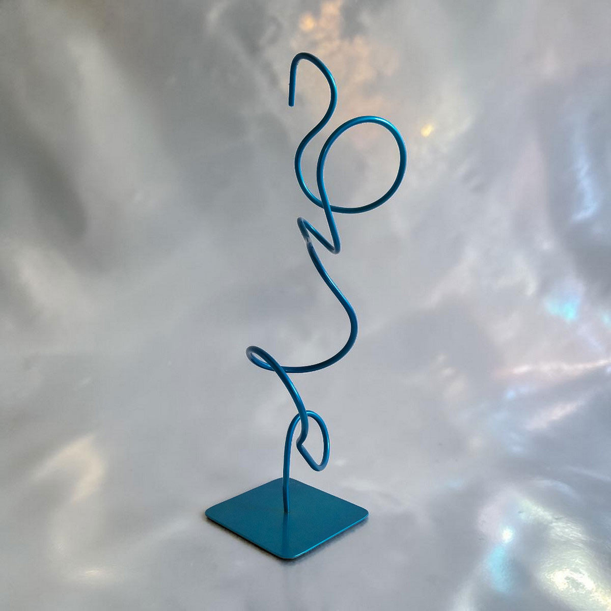 Sculpture abstraite Bergen turquoise 48 cm ND-VIA-BERGEN-48CM-TURQUOISE naguradesign