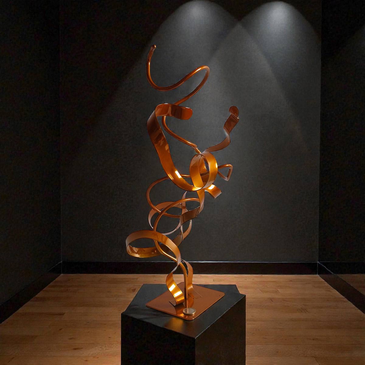 Sculpture abstraite Oslo orange 46 cm ND-VIA-20-OSLO-46CM-ORANGE échelle