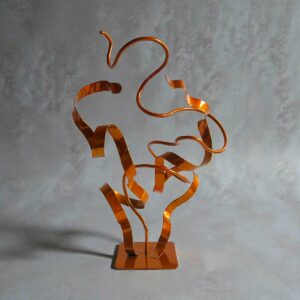 Sculpture abstraite Oslo orange 46 cm ND-VIA-20-OSLO-46CM-ORANGE naguradesign