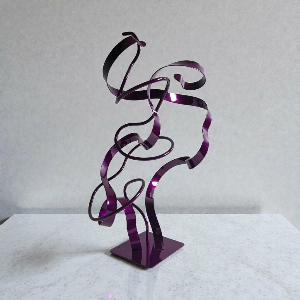 Sculpture abstraite Oslo violet 45 cm ND-VIA-20-OSLO-45CM-VIOLET naguradesign